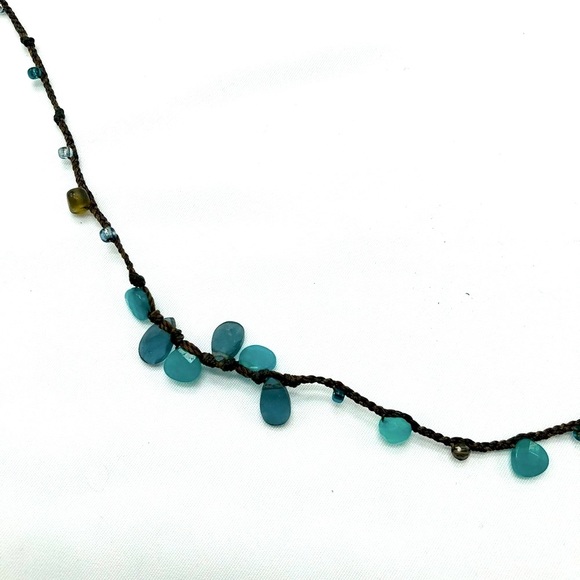 Smokey Teal Blue/Green Silpada Versatile Bead Necklace - Picture 2 of 8